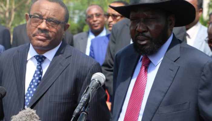 Hailemariam Desalegn and Salva Kiir Mayardit