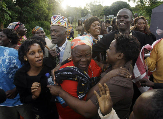 Barack's step-grandmother Sarah Obama in Kogelo, Kenya