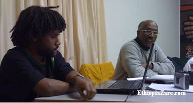 Teklemikael Abebe (L), Azale Desta (R)