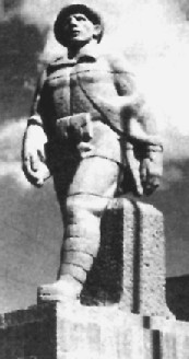 Alpini Monument, This picture is taken in the 1960s. The original version carries a rifle.