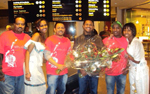 Teddy Afro welcomed at Arlanda airport, Stockholm