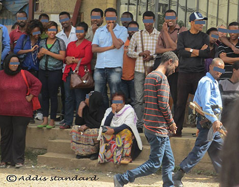 ዛሬ ፍርድ ቤት የቀረቡት ጋዜጠኛ ተስፋዓለም ወልደየስ፣ ዘለዓለም ክብረት፣ ጋዜጠኛ አስማማው ኃይለ ጊዮርጊስ፣ ጋዜጠኛ ኤዶም ካሳዬ፣ ናትናኤል ፈለቀ እና አጥናፉ ብርሃነ Journalist Tesfalem Weldeyes, Zelalem Kibret, journalist Asmamaw H/ghiorgis, journalist Edom Kassaye, Natnael Feleke and Atnaf Berhane