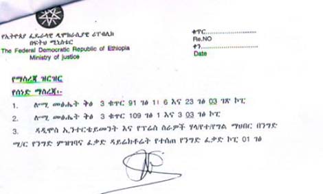 The charge on Gizaw Taye