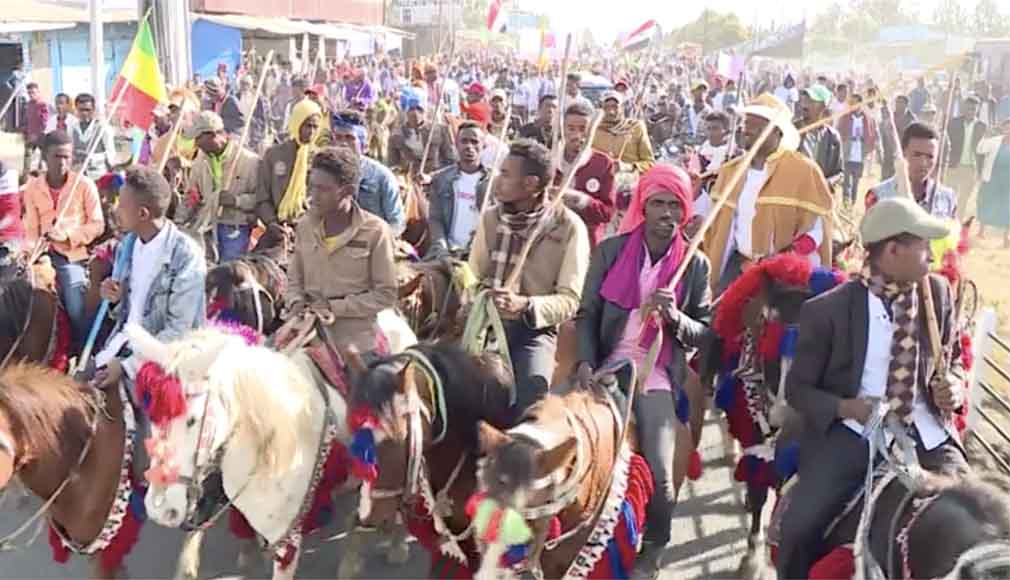 በለገጣፎ ለገዳዲ ለብልጽግናና ለዶክተር ዐቢይ የተካሔደው የድጋፍ ሰልፍ በከፊል የብልጽግናና የዶክተር ዐቢይ ድጋፍ ሰልፍ