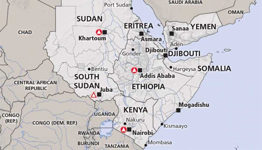 Ethiopia, Djibouti and Rwanda