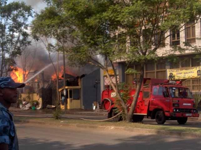 Yod Abyissinia Traditional Restaurant on fire