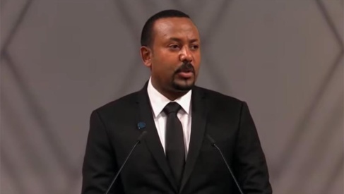 Nobel Laureate Abiy Ahmed while giving Nobel Lecture, Tuesday 10th December 2019, Oslo, Norway